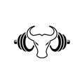 Bull Gym icon. Body Builder sign isolated on white background