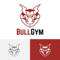 Bull Gym Strong Muscle Body Builder Game Sport Logo