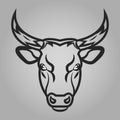 Bull head icon. Royalty Free Stock Photo