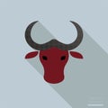 Bull head icon, design element for poster Royalty Free Stock Photo