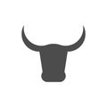 Bull Head icon. Bull sign isolated on white background. Vector illustration Royalty Free Stock Photo