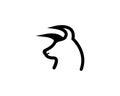 Bull head line vector illustration Royalty Free Stock Photo