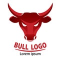Bull head logo Royalty Free Stock Photo