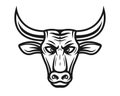 Bull head vector illustration in vintage style Royalty Free Stock Photo