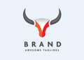 Bull head vector logo concept Royalty Free Stock Photo