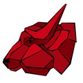 Bull head vector style heometryk profile