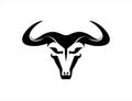 Bull. Head. Wild Black Bold Bull head icon.