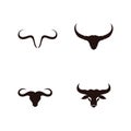 Bull horn angry logo vector