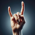 Bull horn hand gesture