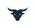 Bull Horn Icon Vector Logo Template Illustration Design