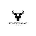 Bull horn logo and symbol template icons app Royalty Free Stock Photo