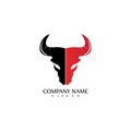 Bull horn logo and symbol template icons app Royalty Free Stock Photo