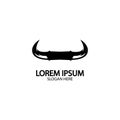 Bull horn logo and symbol template icons app Royalty Free Stock Photo