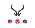 Bull horn logo and symbols template icons app Royalty Free Stock Photo