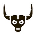 Bull with Horns Icon Vector Glyph Illustration