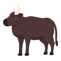 Bull icon cartoon vector. Farm cattle