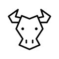 bull icon or logo isolated sign symbol vector illustration Royalty Free Stock Photo