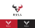 bull logo creative head emblem brand design template Royalty Free Stock Photo