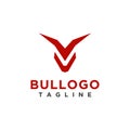 Bull logo design simple minimalist style for business or company brand