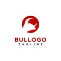 Bull logo design simple minimalist style for business or company brand