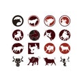 Bull logo, silhouette of a bull, bull vector, buffalo