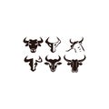 Bull logo, silhouette of a bull, bull vector, buffalo Royalty Free Stock Photo