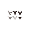 Bull logo, silhouette of a bull, bull vector, buffalo Royalty Free Stock Photo