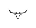 Bull logo template vector icon illustration