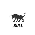 bull logo , vector silhouettes graphic design Royalty Free Stock Photo