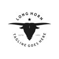 Bull Longhorn Logo Template Royalty Free Stock Photo