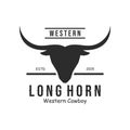 Bull Longhorn Logo Template Royalty Free Stock Photo