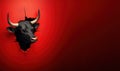 Bull Looking Out from Wall Hole Royalty Free Stock Photo