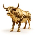 Bull market concept, golden bull, finance, visual metaphor