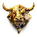 Bull market concept, golden bull, finance, visual metaphor