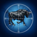 Bull Market Target Royalty Free Stock Photo