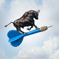 Bull Market Target Royalty Free Stock Photo