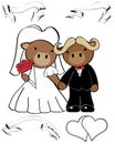 Bull married cartoon set