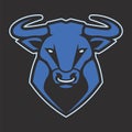 Bull Mascot Vector Icon Royalty Free Stock Photo