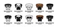 Bull Mastiff head dog logo design