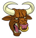 Bull Minotaur Longhorn Monster Cow Mascot Cartoon Royalty Free Stock Photo