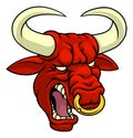 Bull Minotaur Longhorn Monster Cow Mascot Cartoon