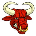 Bull Minotaur Longhorn Monster Cow Mascot Cartoon