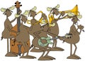 Bull moose jazz band Royalty Free Stock Photo