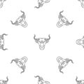 Bull pattern. Decorative animal head. Vector illustration. Symbol of the year