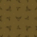 Bull pattern. Decorative animal head. Vector illustration. Symbol of the year Royalty Free Stock Photo