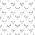 Bull pattern. Decorative animal head. Vector illustration. Symbol of the year Royalty Free Stock Photo
