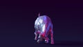 Bull with Pink Purple Moody 80s lighting