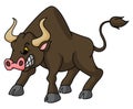 Bull Rage Color Illustration Design