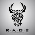 Bull Rage orig style Royalty Free Stock Photo