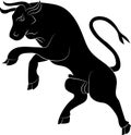 Bull rebelling Royalty Free Stock Photo